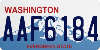WA license plate AAF6184