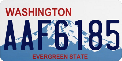 WA license plate AAF6185