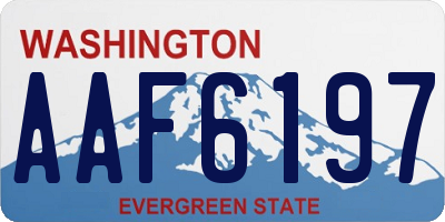 WA license plate AAF6197