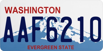 WA license plate AAF6210