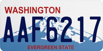 WA license plate AAF6217