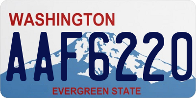 WA license plate AAF6220