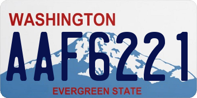 WA license plate AAF6221