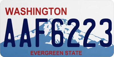 WA license plate AAF6223