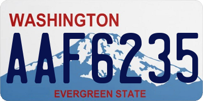 WA license plate AAF6235