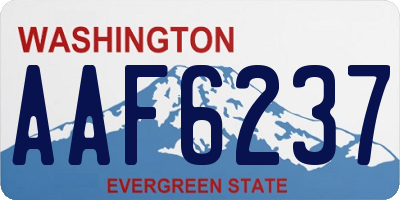 WA license plate AAF6237