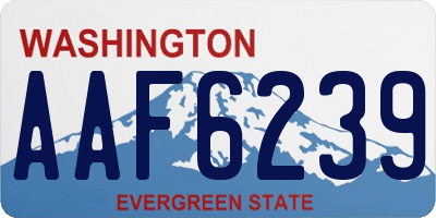 WA license plate AAF6239
