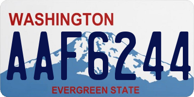 WA license plate AAF6244