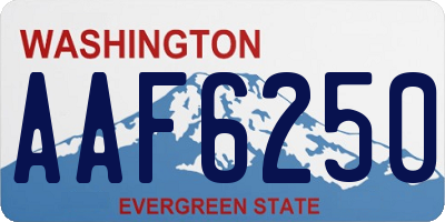 WA license plate AAF6250