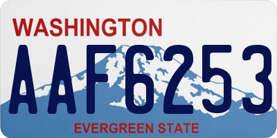 WA license plate AAF6253