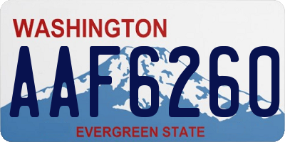 WA license plate AAF6260