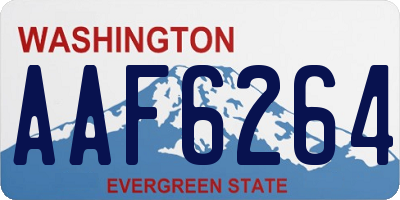 WA license plate AAF6264