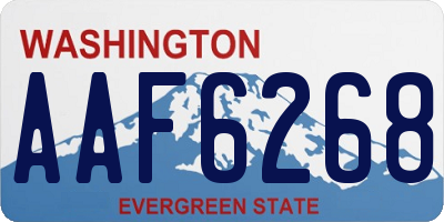 WA license plate AAF6268