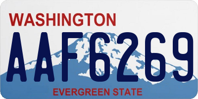 WA license plate AAF6269