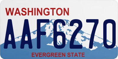 WA license plate AAF6270