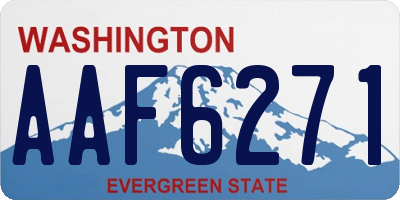WA license plate AAF6271