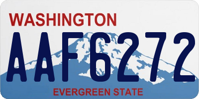WA license plate AAF6272