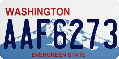 WA license plate AAF6273