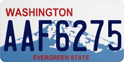 WA license plate AAF6275