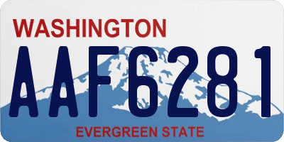 WA license plate AAF6281