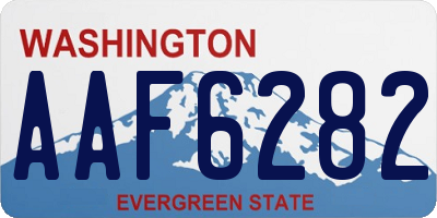 WA license plate AAF6282