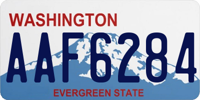 WA license plate AAF6284
