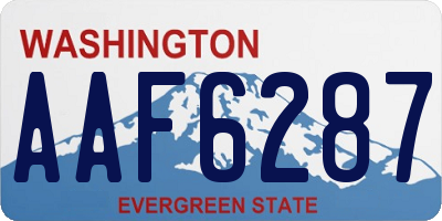 WA license plate AAF6287