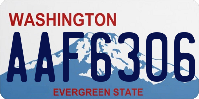 WA license plate AAF6306