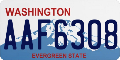 WA license plate AAF6308