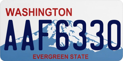 WA license plate AAF6330