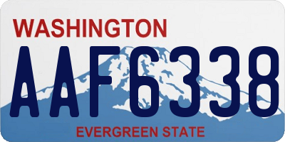 WA license plate AAF6338