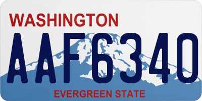 WA license plate AAF6340