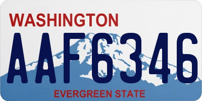 WA license plate AAF6346