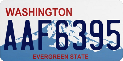 WA license plate AAF6395