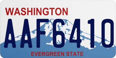 WA license plate AAF6410