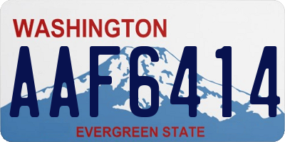 WA license plate AAF6414