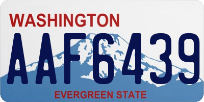 WA license plate AAF6439