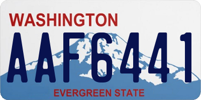 WA license plate AAF6441