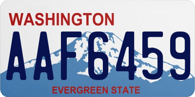 WA license plate AAF6459