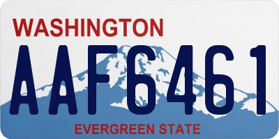WA license plate AAF6461
