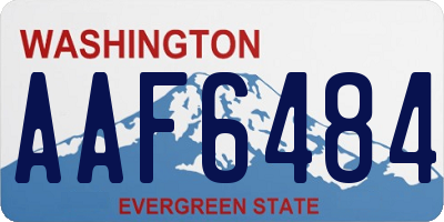 WA license plate AAF6484