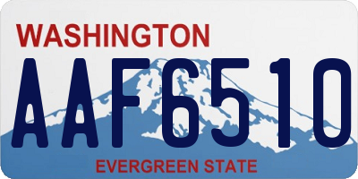 WA license plate AAF6510