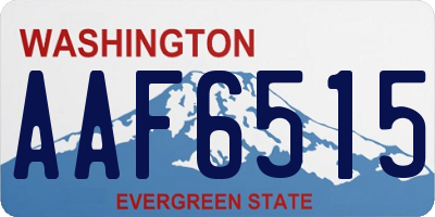 WA license plate AAF6515