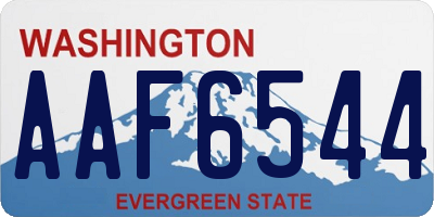 WA license plate AAF6544