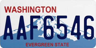 WA license plate AAF6546