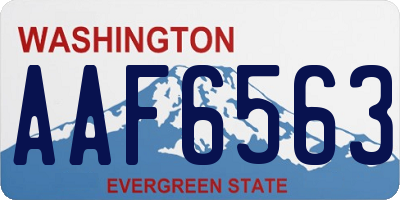 WA license plate AAF6563