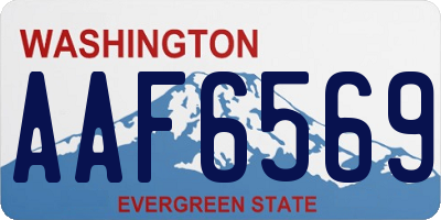 WA license plate AAF6569