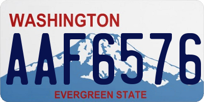 WA license plate AAF6576