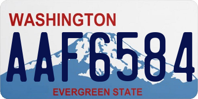WA license plate AAF6584