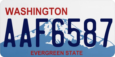 WA license plate AAF6587